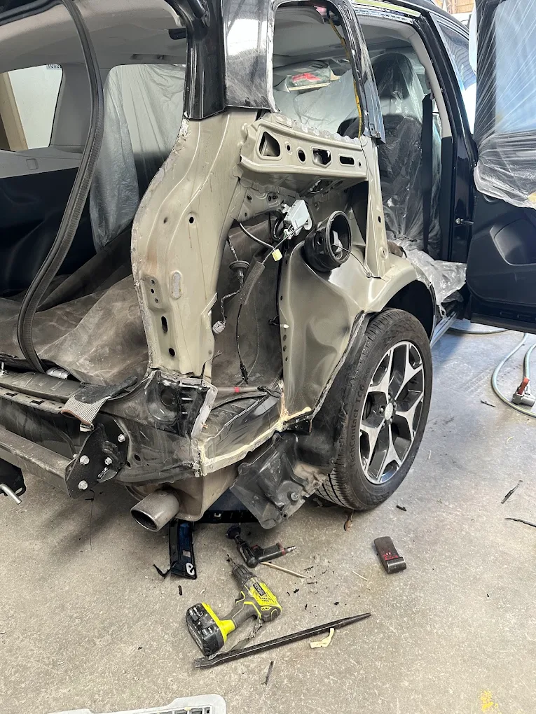 Major panel repair work in progress
